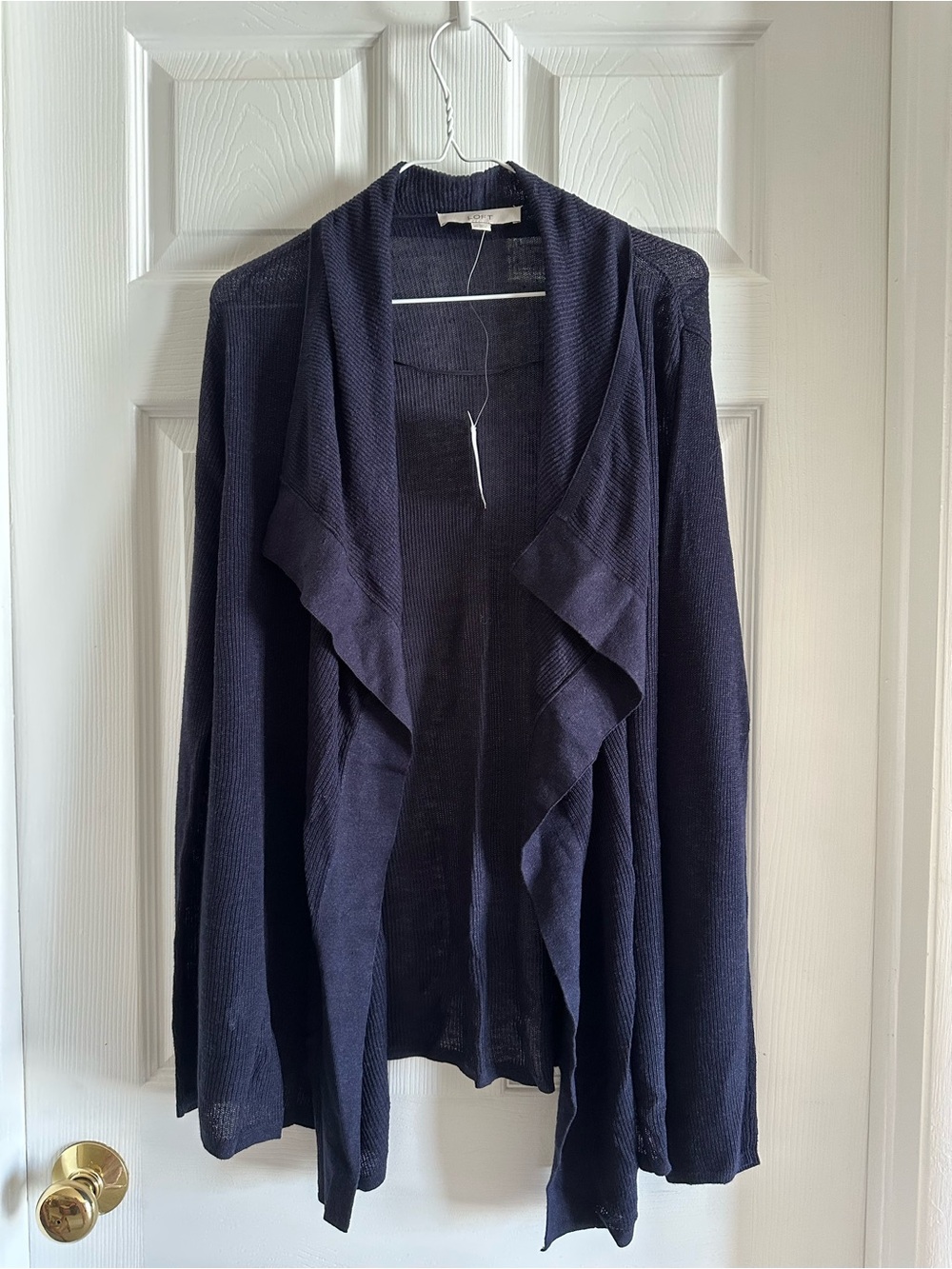 LOFT Lightweight Navy Open-Front Women's Sweater Cardigan